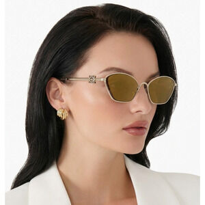 NWT Loewe LW40115U-32g-57 Yellow 57mm Sunglasses